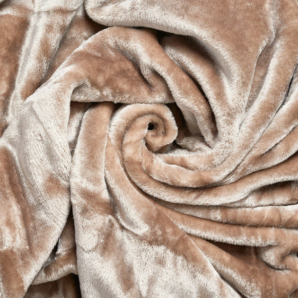 Hibernate Cosy Collection Soft Faux Mink Throw Thick Luxury Blanket - Mink