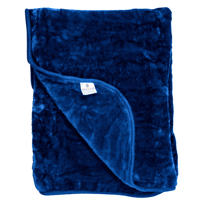 Soft Faux Mink Throw Double (150 x 200cm) - Blue-5056536106810-Bargainia.com