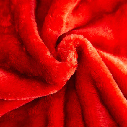 Soft Faux Mink Throw 150 x 200cm - Red-5056536106704-Bargainia.com