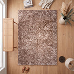 Tapis épais à poils longs beige mélangé - Californie