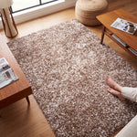 Tapis épais à poils longs beige mélangé - Californie