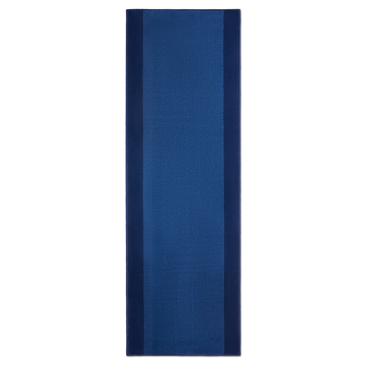 Texas Navy Border Stair Runner, Hessian Backed Blue Hallway Carpet Runner, 60cm Wide, 9mm Low Pile, Custom Lengths