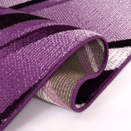 Parma Modern Abstract Rug - Purple / Lilac-Bargainia.com