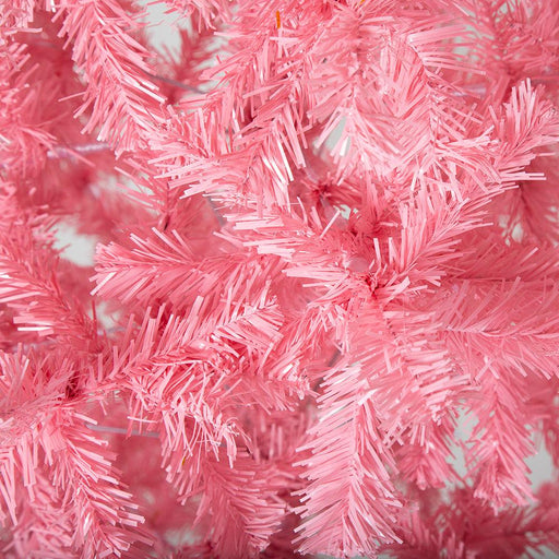 Pink Artificial Fir Christmas Tree - 4-7ft-5056150236894-Bargainia.com