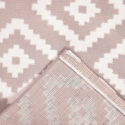 Pink Modern Tiles Motif Rug - Plus-Bargainia.com