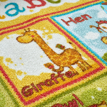 Zoo Alphabet Play Mat Nursery Play Room Non Slip Rug