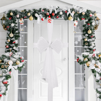 Luxury DIY Door Bow With Insert - White-5050565494245-Bargainia.com