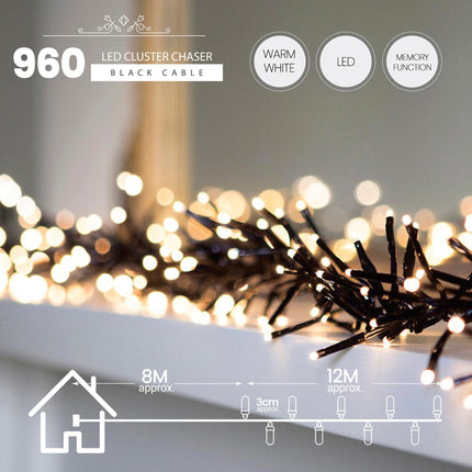 960 LED Cluster Lights - Warm White - 12M-5050565535672-Bargainia.com
