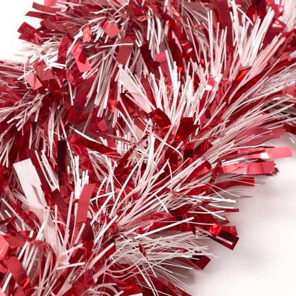 Red/White Candy Mix Tinsel - 2M-5050565540164-Bargainia.com