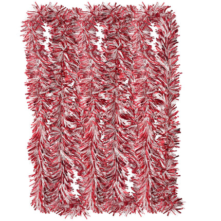 Red/White Candy Mix Tinsel - 2M-5050565540164-Bargainia.com