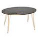 Ellipse Coffee Table & Set of 3 Side tables - Gold & Black Marble-5056536101457-Bargainia.com