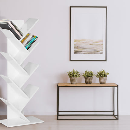 Criss Cross Tree Book Shelf - White