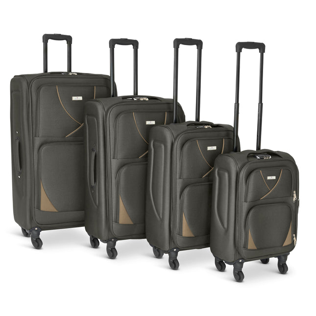 Suitcase Luggage Set On Wheels Set of 4, Assorted Colours