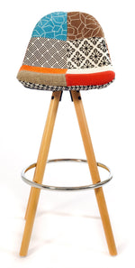 Barcelona Bar Stools - Multicoloured Patchwork Clearance