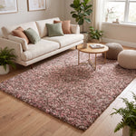 Pink & Brown Blend Shaggy Rug - Enjoy