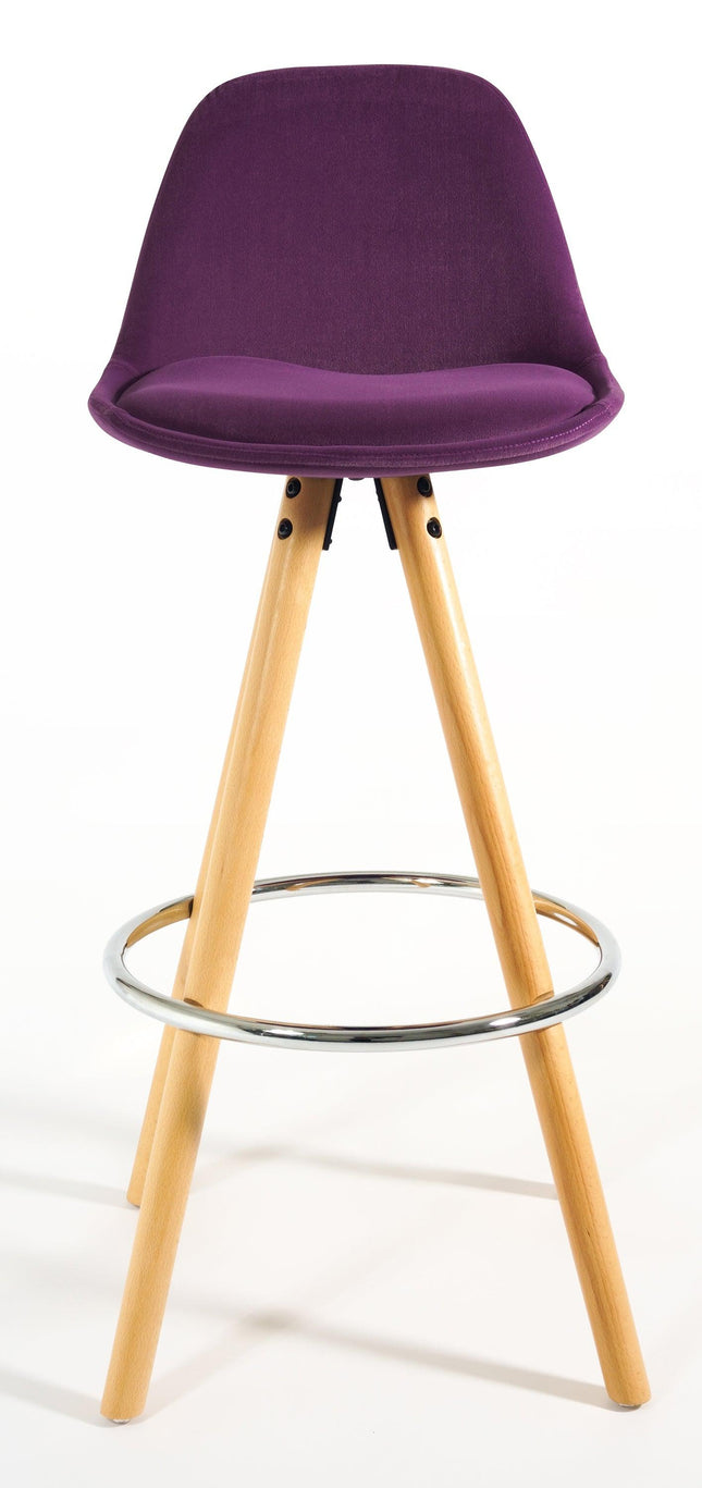 Barcelona Bar Stools - Set Of 2 - Purple-5056150252849-Bargainia.com