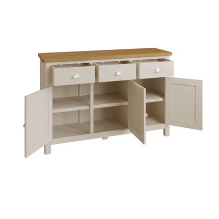 Maya Dove Grey Oak 3 Door Sideboard