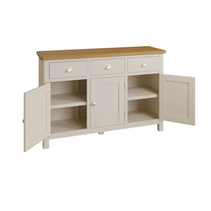 Maya Dove Grey Oak 3 Door Sideboard