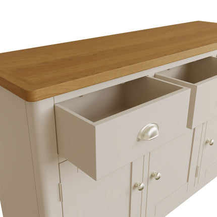 Maya Dove Grey Oak 3 Door Sideboard