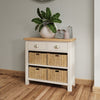 Maya Dove Grey Oak 2 Drawer 4 Basket Sideboard