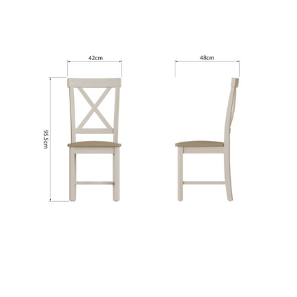 Maya Dove Grey Oak Dining Chair