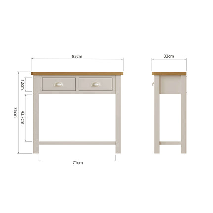 Maya Dove Grey Oak Console Table