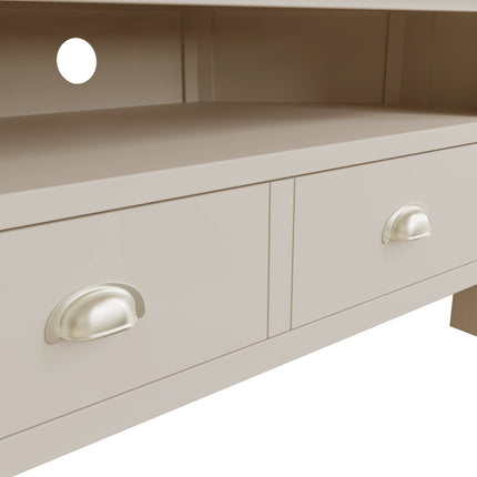 Maya Dove Grey Corner TV Unit