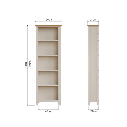 Maya Dove Grey Oak Large Bookcase