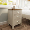 Maya Dove Grey Oak 3 Drawer Bedside Table