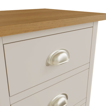 Maya Dove Grey Oak 3 Drawer Bedside Table