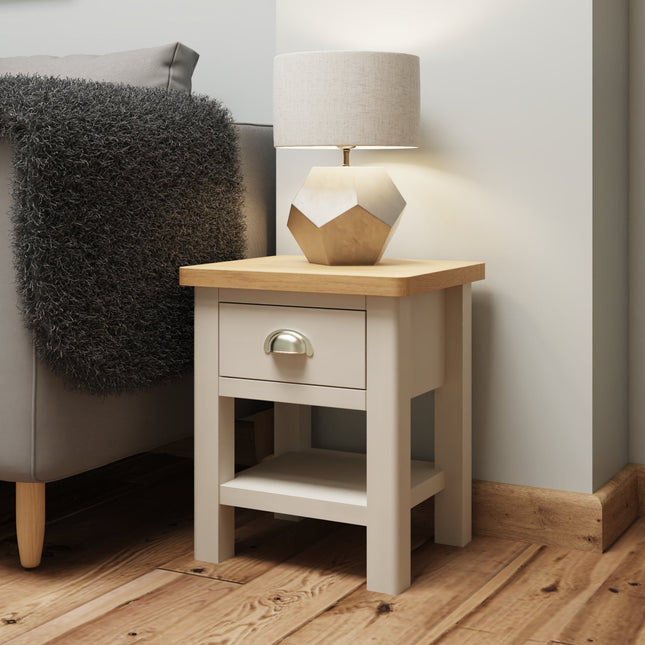 Maya Dove Grey Oak Lamp Table