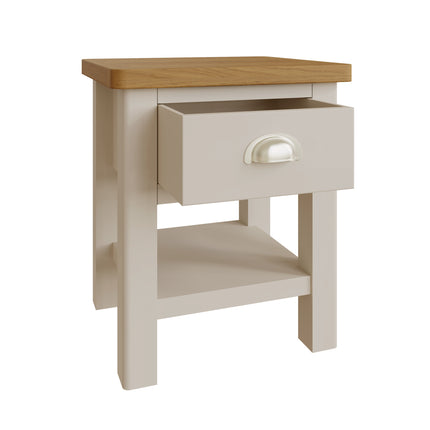 Maya Dove Grey Oak Lamp Table