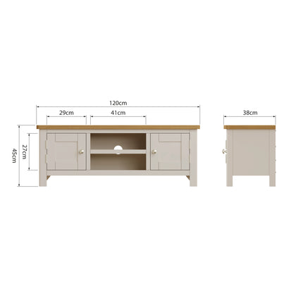 Maya Dove Grey Oak Large TV Unit