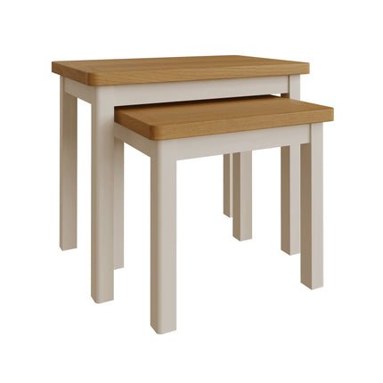 Maya Dove Grey Oak Nest Of 2 Tables