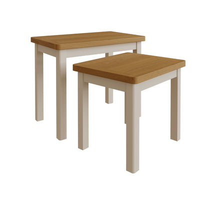 Maya Dove Grey Oak Nest Of 2 Tables