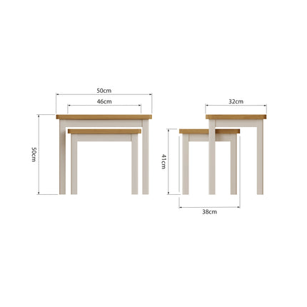 Maya Dove Grey Oak Nest Of 2 Tables