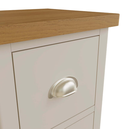 Maya Dove Grey Painted Oak 2-Drawer Bedside Table