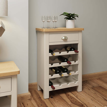 Maya Dove Grey Oak Wine Cabinet