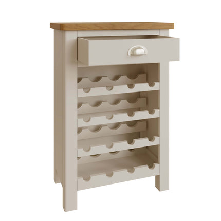 Maya Dove Grey Oak Wine Cabinet