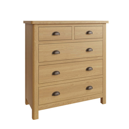 Clara Rustic Oak 2 Over 3 Chest of Drawers