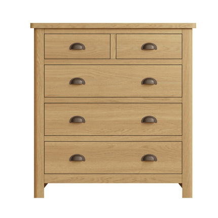 Clara Rustic Oak 2 Over 3 Chest of Drawers