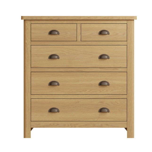 Clara Rustic Oak 2 Over 3 Chest of Drawers