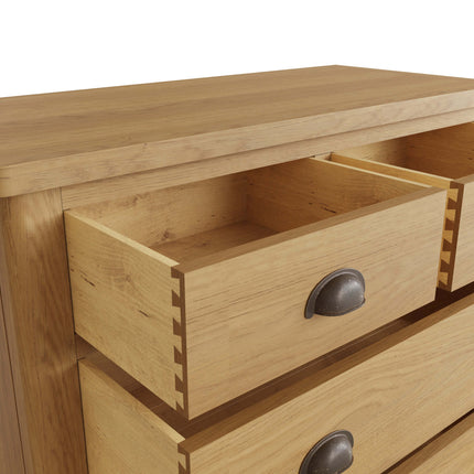 Clara Rustic Oak 2 Over 3 Chest of Drawers