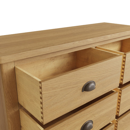 Clara Rustic Oak 6-Drawer Chest Of Drawers