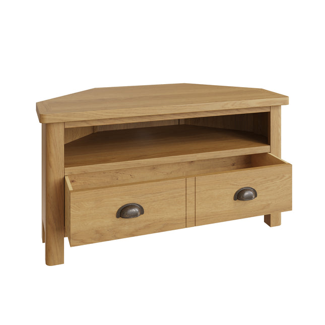 Clara Rustic Oak Corner TV Unit