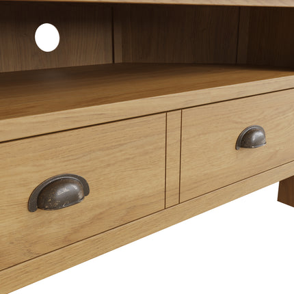 Clara Rustic Oak Corner TV Unit