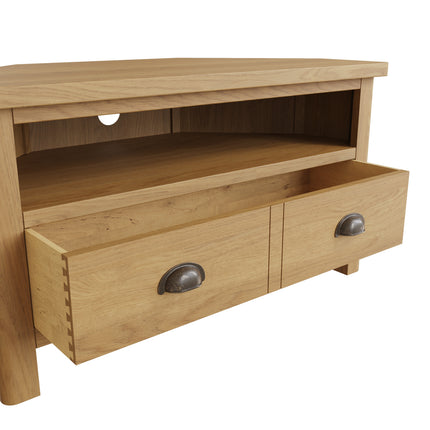 Clara Rustic Oak Corner TV Unit