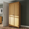 Clara Rustic Oak 2 Door Full Hanging Wardrobe