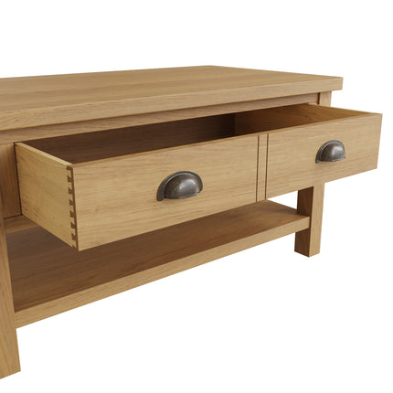 Clara Rustic Oak Large Coffee Table