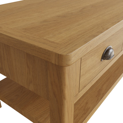 Clara Rustic Oak Large Coffee Table